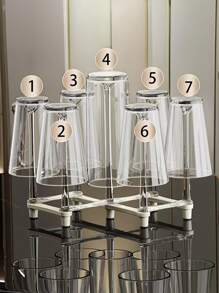 1pc Cup Drying Rack, Drinking Glass Holder, Mug Tree Stand, Mug Draining & Organizing Rack, Home Kitchen - Multicolor - View 1