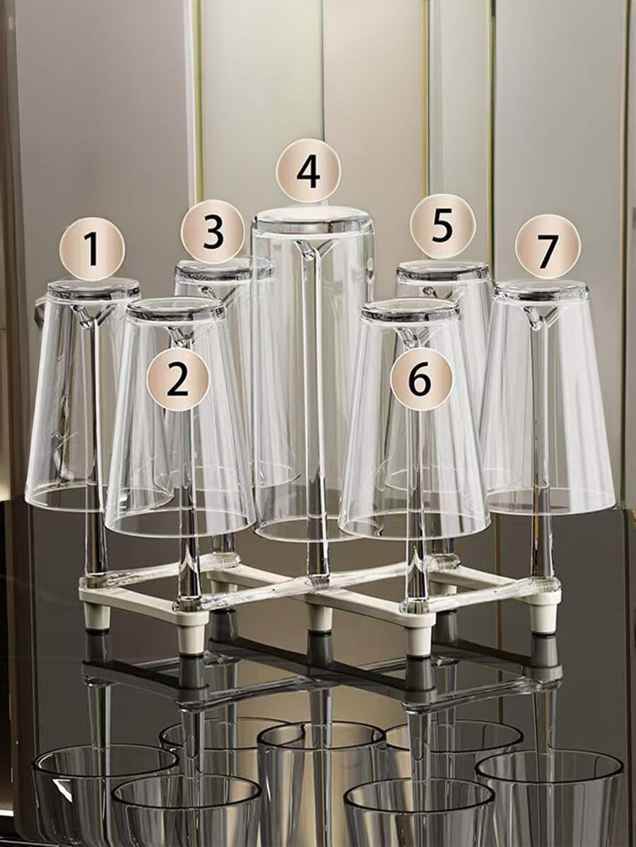 1pc Cup Drying Rack, Drinking Glass Holder, Mug Tree Stand, Mug Draining & Organizing Rack, Home Kitchen - Multicolor - View 1