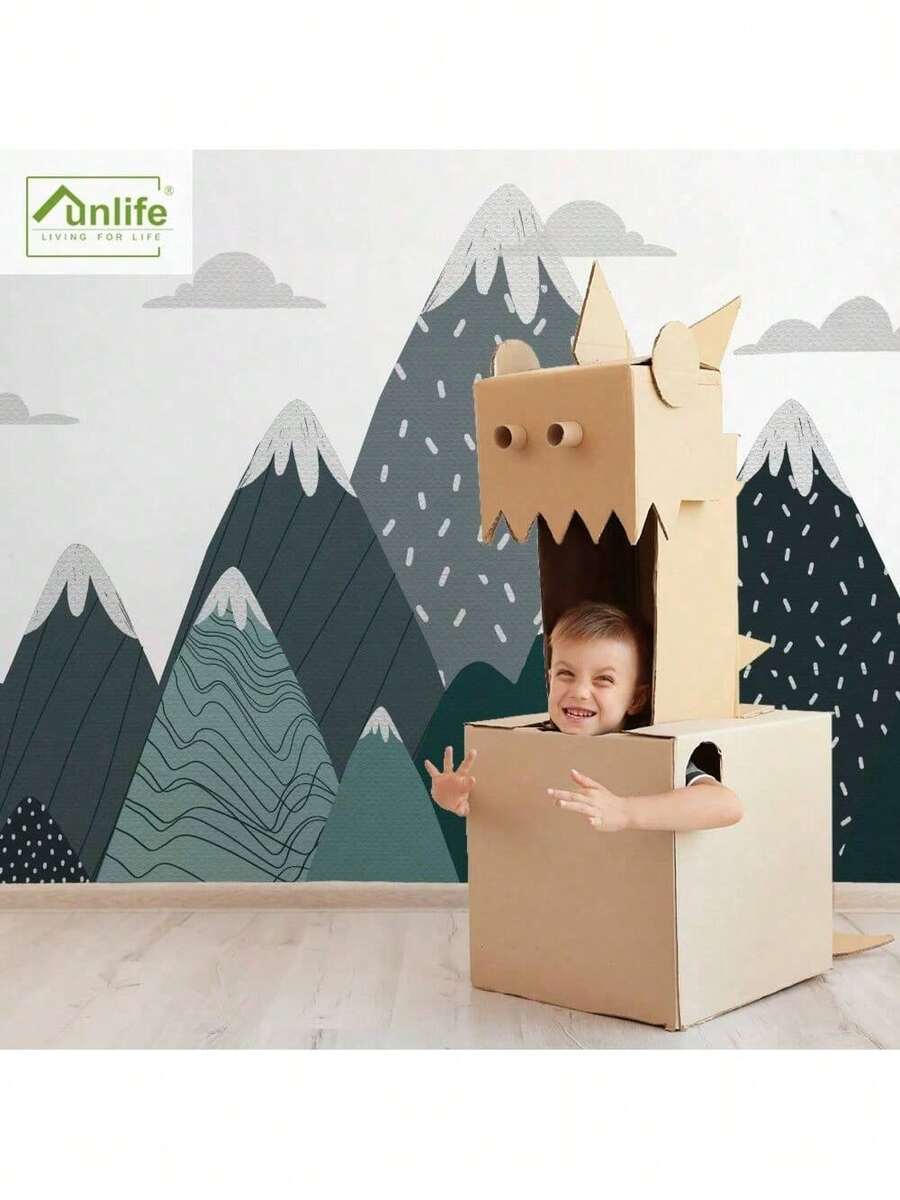 Green Round Mountain Nordic SelfAdhesive Fabric Wallpaper SHEIN USA