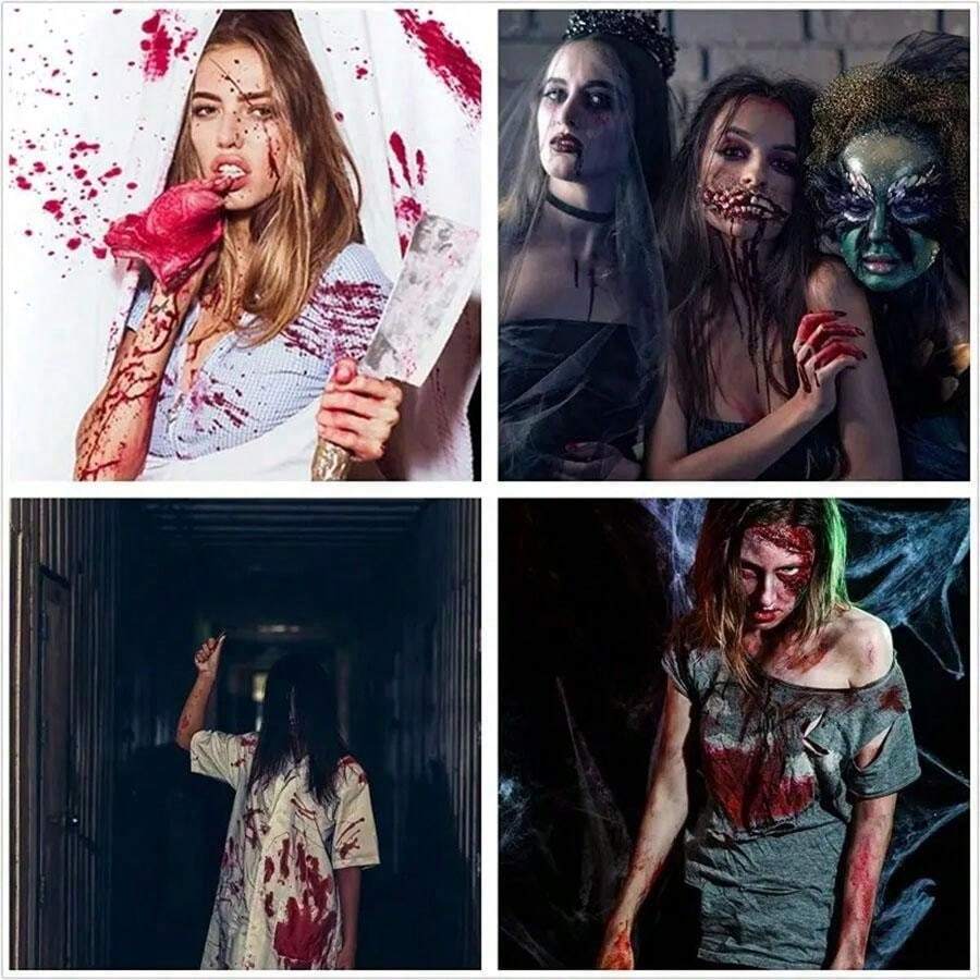 2/1pc Realistic Halloween Fake Blood FX Makeup Kit For Zombie, Vampire