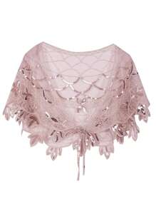 Elegante vintage sprankelende kraagstrik sjaal: glinsterende boho avondjurk accessoire voor vrouwen