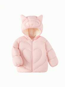 Balabala Chaqueta acolchada para bebé, cálida de invierno para niños y niñas, corta y linda