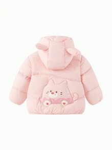 Balabala Chaqueta acolchada para bebé, cálida de invierno para niños y niñas, corta y linda