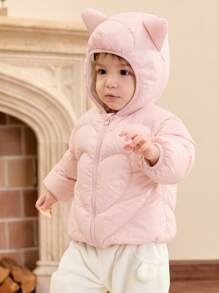 Balabala Chaqueta acolchada para bebé, cálida de invierno para niños y niñas, corta y linda