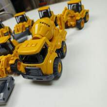 1pc Friction Powered 4WD Construction Vehicle Toy, Push And Pull Design, Suitable For Boys And Girls 3 Years Old And Above, Perfect Gift