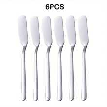3/6/9Pcs Durable Stainless Steel Cheese Spreader Knife, Butter Knife For Jam/Peanut Butter/Condiments, Suitable For Sandwich/Bagels/Toast, Mirror Polished, Dishwasher Safe - Multicolor - View 12