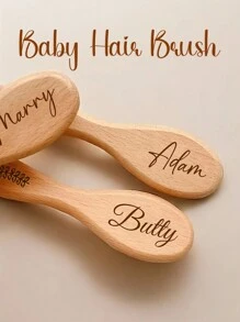 1 chiếc lược chải tóc khắc tên em bé/trẻ sơ sinh theo yêu cầu - Quà tặng độc đáo tùy chỉnh cho các bà mẹ mới sinh và trẻ sơ sinh, lông mềm, tay cầm tiện dụng, phù hợp cho bé trai và bé gái, quà tặng sáng tạo cho ngày lễ tình nhân đa chức năng, trang trí, chữ cái tinh tế, phong cách, thời trang cho bé, mềm mại, nhiều màu sắc, dễ thương, dễ thương, đáng yêu, độc đáo, kho báu tùy chỉnh, quà tặng cho bé, em bé dễ thương cho ngày thiếu nhi trở lại trường, quà lưu niệm tăng trưởng cho trẻ em tùy chỉnh, thoải mái dễ chịu - Màu Khaki - Xem 2