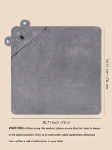 1 条柔软舒适的动物刺绣浴巾，适合所有季节 - 彩色 - 查看 4