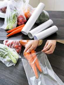 100 个透明食品餐食准备储存袋，可重复使用真空食品储存袋，适用于家庭厨房冰箱 - 彩色 - 查看 6