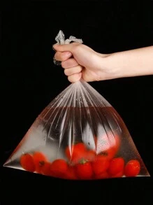 100 个透明食品餐食准备储存袋，可重复使用真空食品储存袋，适用于家庭厨房冰箱 - 彩色 - 查看 5