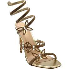 Bonnibel Women Butterfly Rhinestone Strappy High Heels Sandals Patricia-2 - 金色 - 查看 2