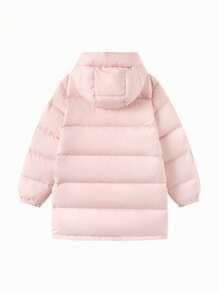 Balabala Tween Girl Down Jacket Big Tween Girl Winter Warm Hooded Coat - Pink - View 5