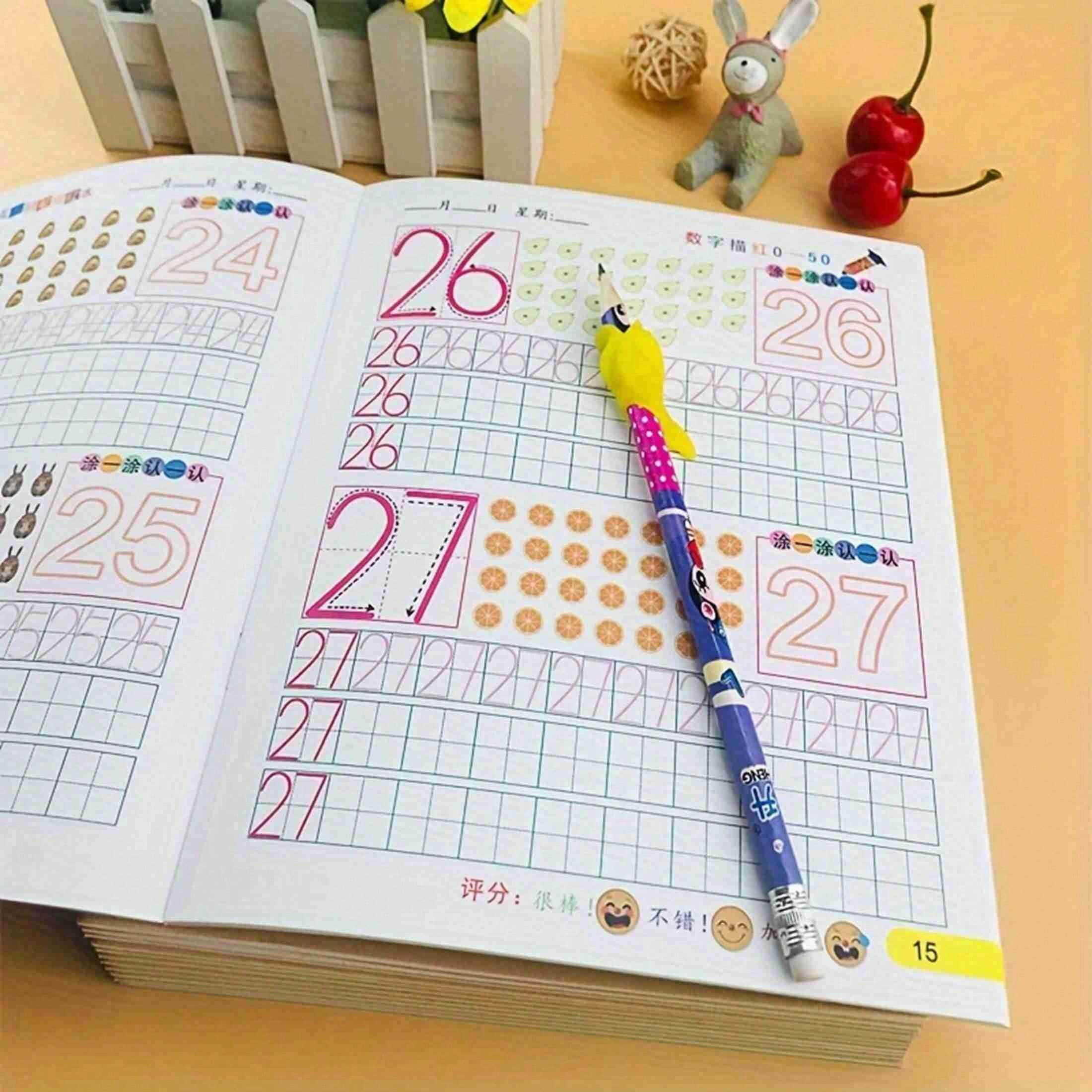 2 Sets 050 Number And 26 Alphabet Tracing Workbooks Set Of 2 For