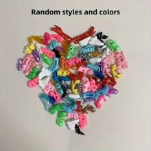 10pcs/20pcs/30pcs Or Assorted Color And Size High Heels Shoe Sets (Style And Color Random), Fit For 11.8 Inch Dolls - Plastic Shoe Accessories - Perfect Gift For Girls