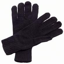 Regatta Unisex Knitted Winter Gloves - 100% Acrylic - (RG1437) - màu đen - Xem 1