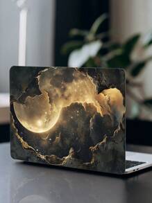 1 件星月图案笔记本电脑保护膜，采用优质防水防刮 PVC 材料制成，可 DIY 切割，适用于办公桌、学生桌和旅行使用，增添个性化装饰并保护笔记本电脑表面，易于粘贴；适用于，保护套，15*11.02 英寸