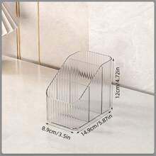 1 pieza Caja de almacenamiento de cosméticos de alta gama, estantería de almacenamiento transparente, organizador de maquillaje, para vacaciones en la playa, colección de baño, colección de dormitorio, gran capacidad