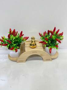 Flower With Plastic Vase For Decoration - 胡椒 - 查看 2