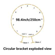 1 pieza Soporte de arco de globos de metal, soporte circular para decoración de boda, marco de arco de globos circular para fiesta de cumpleaños, ducha de bebé, Navidad, boda, graduación (Dorado) Múltiples tamaños