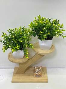 Kit 2 Flowers With Plastic Vase For Decoration - 拉蘭賈蚊子 - 查看 3