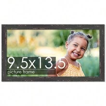 Marcos de fotos personalizados.com, marco de foto de 9.5x13.5 estilo shabby chic, resistente a los rayos UV, disponible en 9 acabados - Negro - Ver 1