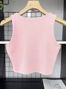 ELLIE Women's Ribbed Crop Top - 粉色 - 查看 3