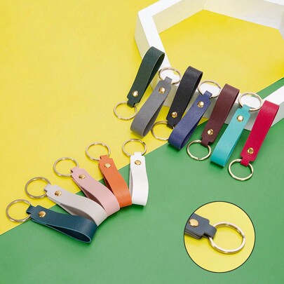 1 pezzo Portachiavi in pelle PU personalizzato, portachiavi in pelle unisex come regalo aziendale, per borsa o portafoglio, idee regalo per il ritorno a scuola, l'inverno, San Valentino per ragazzi e ragazze