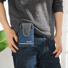 Túi đeo hông di động có thể đeo qua thắt lưng, bên trong có các dải phản quang có thể đựng điện thoại di động, nhiều loại tài liệu cũng như các vật dụng nhỏ như tiền xu và chìa khóa - Màu xanh lam - Xem 2