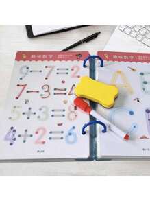 1 Set Of 32 Pages Reusable Thinking & Enlightenment Movement Magic Practice Tracing Workbook Montessori Painting Educational Control Training