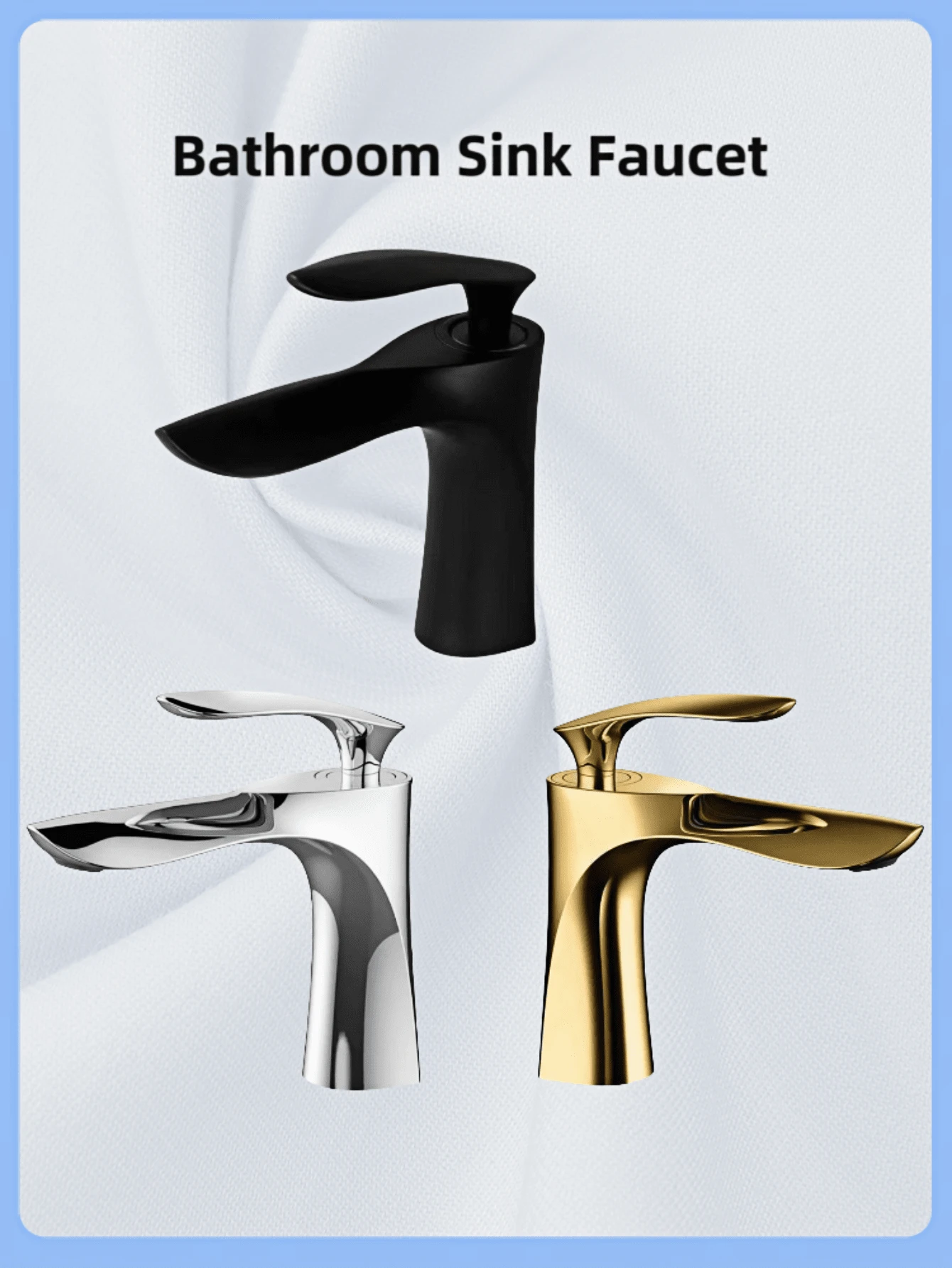 1 件浴室水槽水龙头浴室盥洗台水龙头，单柄 1 孔面盆水龙头，适用于浴室混合器盥洗台水槽水龙头（金色、铬色、黑色、可选）。 - 彩色 - 查看 1