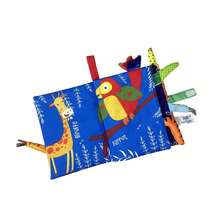 1本男女宝撕不开的布书森林海洋卡通动物尾巴布书带声纸婴儿认知早教启蒙书籍宝宝益智玩具适合新生婴儿礼物 - 彩色 - 查看 4