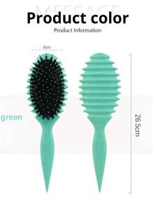 1 pieza Cepillo de peinar con punta curvada, el cepillo rizado definitivo para el cabello rizado de hombres y mujeres, reduce el tirón y la separación del rizo, perfecto para estudiantes universitarios, regalos para la escuela secundaria, para cualquier tipo de cabello, peinado. - Multicolor - Ver 6