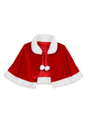 1pc Christmas Adult Red Hooded Cape Cloak,Christmas