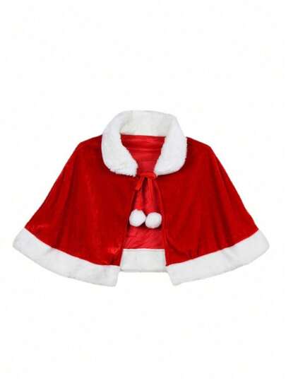 1pc Christmas Adult Red Hooded Cape Cloak,Christmas