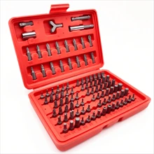 Juego de destornilladores de 100 piezas, destornillador en forma de cruz, cabeza tipo Y, juego de destornilladores hexagonales internos tipo M - Rojo - Ver 1