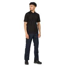 Regatta Professional Mens Moisture Wicking Polo Shirt - 100% Polyester - (RG9338) - Black - View 1