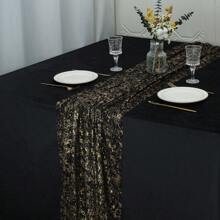 1pc/2pcs 28x120/197 Inches Gold Transparent Sheer Table Runner, Sparkly Wedding Table Runner, Boho Style Table Decor, Suitable For Birthday, Party, Wedding, Bride Shower, Holiday, Christmas, New Year Table Center Decoration, Multiple Colors Available - Solid Color - View 10