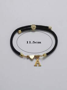 1 chiếc mặt dây chuyền chữ cái tiếng Anh A-Z bằng thép không gỉ thời trang, trang sức đeo tay, có thể điều chỉnh tự do, trang phục thường ngày cho bé gái, quà tặng tiệc ngày lễ - Nhiều màu - Xem 5