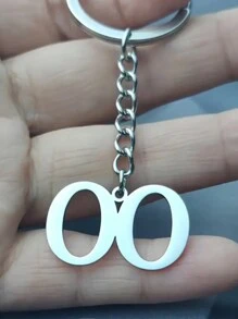 1pc Stainless Steel Lucky Number Personalized Custom Digital Keychain, Suitable For Special Thanksgiving Gifts