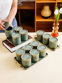 1 套密封罐 + 托盘储物容器、零食糖果饼干收纳托盘套装，适用于万圣节、圣诞节、婚礼、派对庆典 - 彩色 - 查看 5