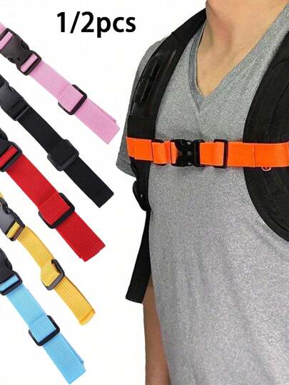 带快速释放扣的背包胸带，背包带紧固前扣，适用于徒步旅行、慢跑和紧急情况旅行装备机场套件行李箱标签包配件旅行包必需品飞机必需品行李箱