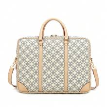 时尚电脑包，大容量商务公文包，手提包，手提袋，旅行和办公电脑斜挎包。PVC 包。笔记本电脑包 笔记本电脑包 笔记本电脑内胆包 电脑包 笔记本电脑保护套 iPad 包 教室 学校 书 教师 学院 - 白色 - 查看 1