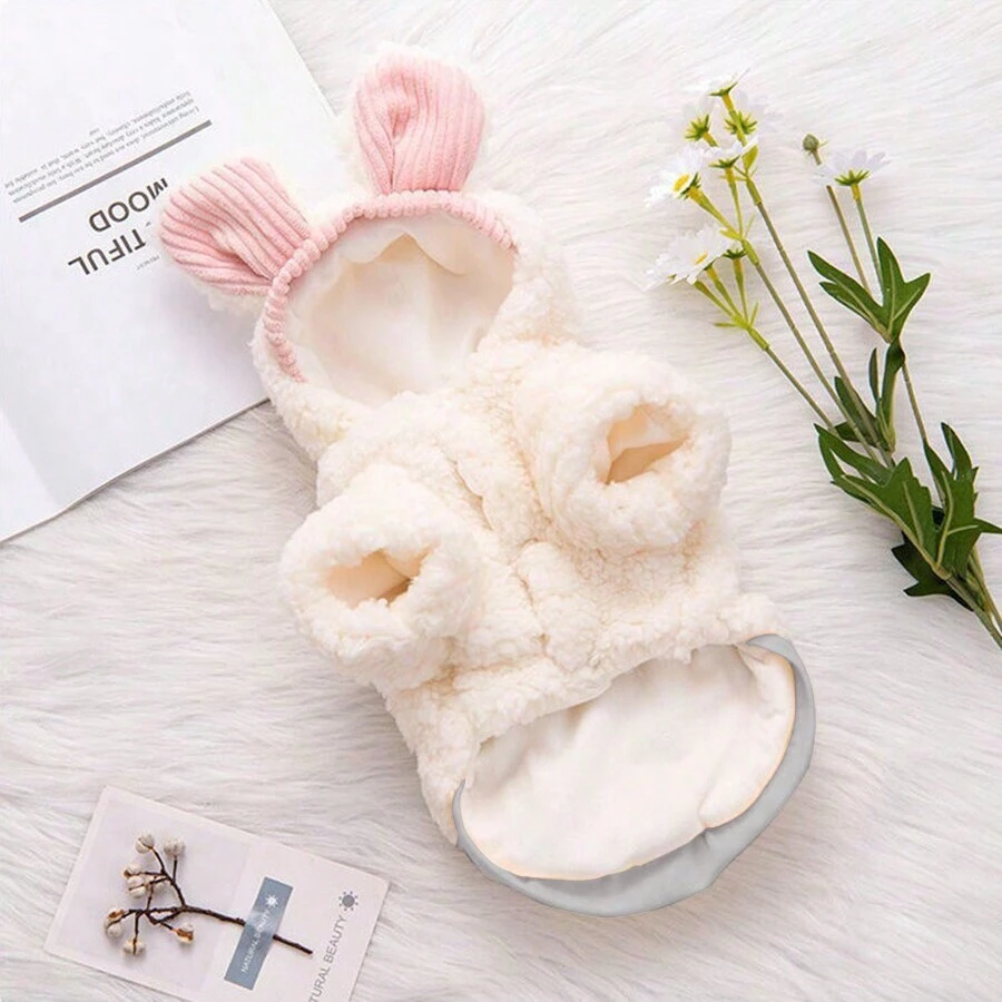 1 件宠物运动衫，适合狗和猫的温暖舒适宠物衣服，适合小型宠物的秋冬季加厚保暖服装 - 灰色 - 查看 1