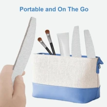 10pcs Nail Files, Double Sided Nail Buffer Block And Cuticle Pusher Nail Care Tools Set - Grey - View 4