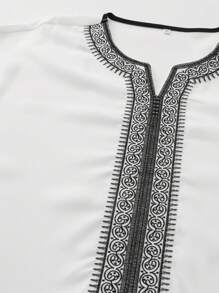 2025 New Muslim Embroidered Moroccan Arabic Thobe