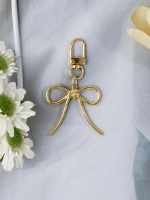 女士 INS 风格简约精致蝴蝶结钥匙扣，手机挂绳手腕带，独特的蝴蝶结钥匙扣，引人注目的手机吊饰，蝴蝶结包包吊饰，适用于钱包背包钥匙吊坠，蝴蝶结配饰，适合女士女孩，完美的礼物 - 彩色 - 查看 1