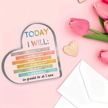 1 件，心理健康意识礼物，学校辅导员礼物，辅导办公室必备装饰品，积极心理学肯定心亚克力标志，辅导治疗办公室学生的积极礼物 - 透明 - 查看 4