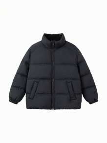 Balabala Tween Girl Down Jacket Boys Girls New Winter Parent-Child Outfit - Black - View 1
