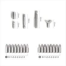 Juego de destornilladores de 100 piezas, destornillador en forma de cruz, cabeza tipo Y, juego de destornilladores hexagonales internos tipo M - Rojo - Ver 7