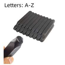 Juego de punzones de números del 0 al 9 y letras de la A a la Z, con punzones de acero calentados, para marcar en artes y manualidades, kit de sellos, apto para la creación de manualidades, marcar objetos de valor, placas con nombre incluso punzonar números de serie gastados o rayados, para arte, pasatiempo y trabajo